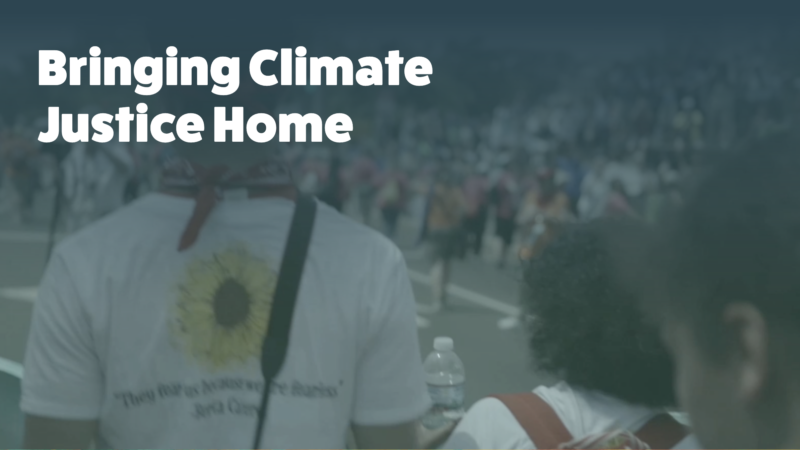 People marching for climate justice